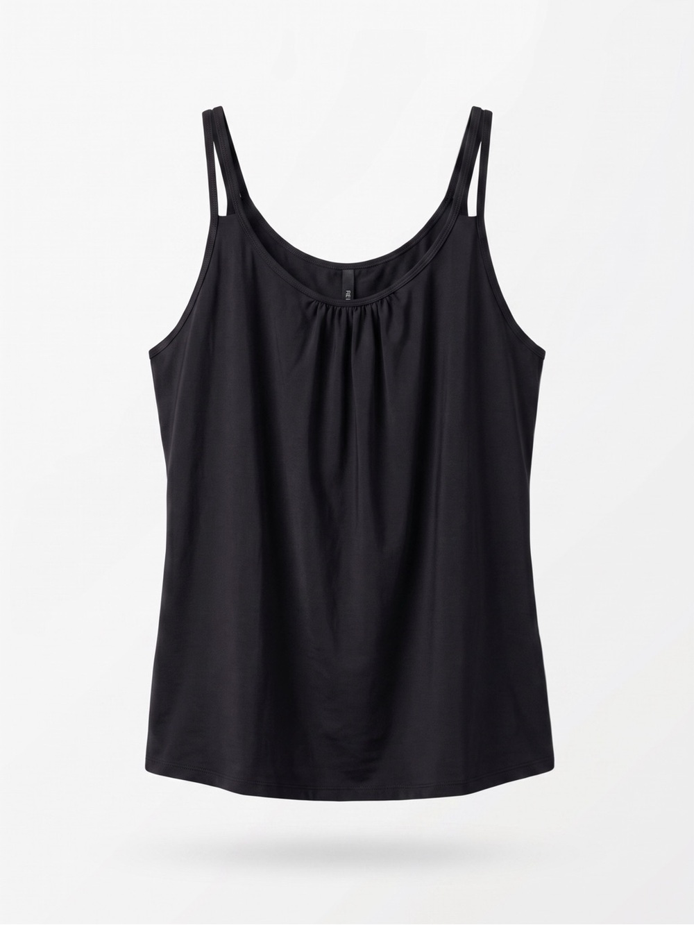 Women's Black Double-Strap Swim Tankini Top